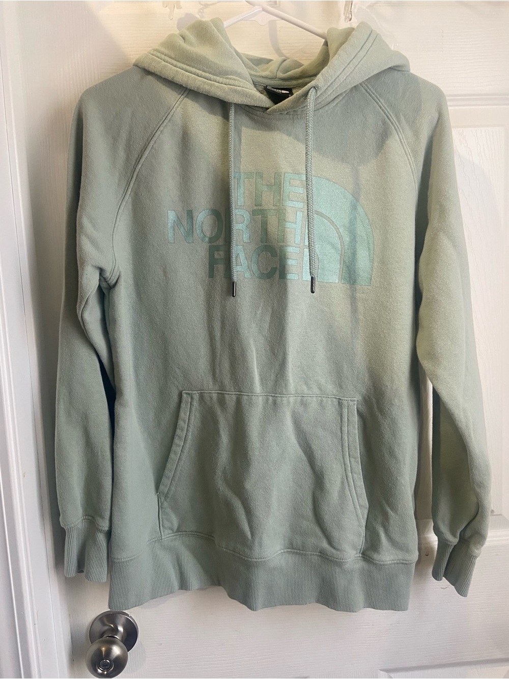 The North Face  Hoodie - Sage Green Logo
